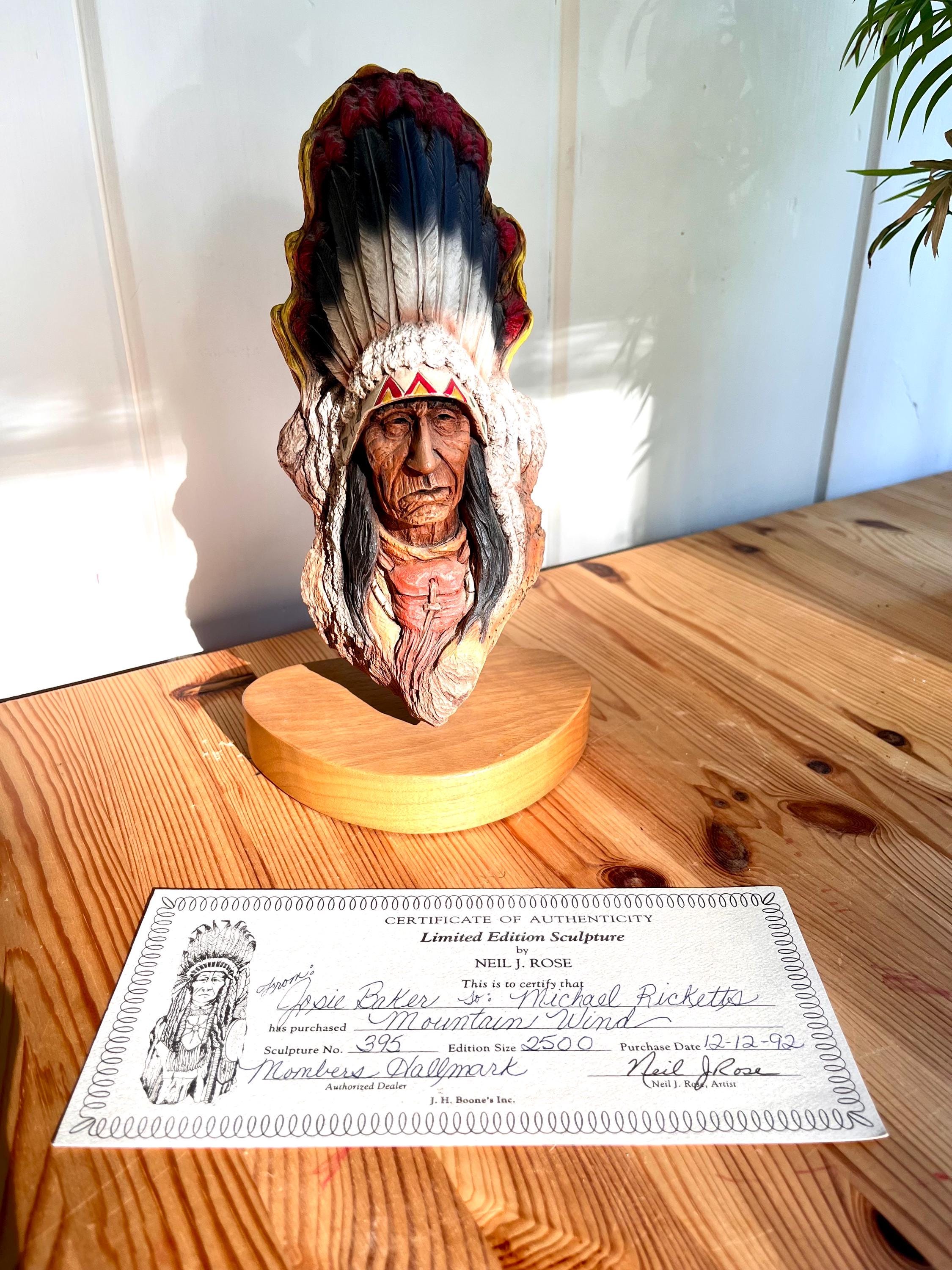 Neal J Rose ネイティブアメリカン 木彫りアートワーク Neal J Rose