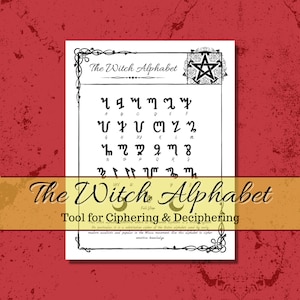 Witch Alphabet Grimoire pages for any Book of Shadows