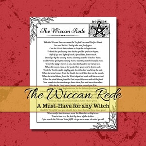 Wiccan Rede- Witches Rede- Digital Download