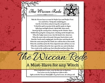 Wiccan Rede- Witches Rede- Digital Download