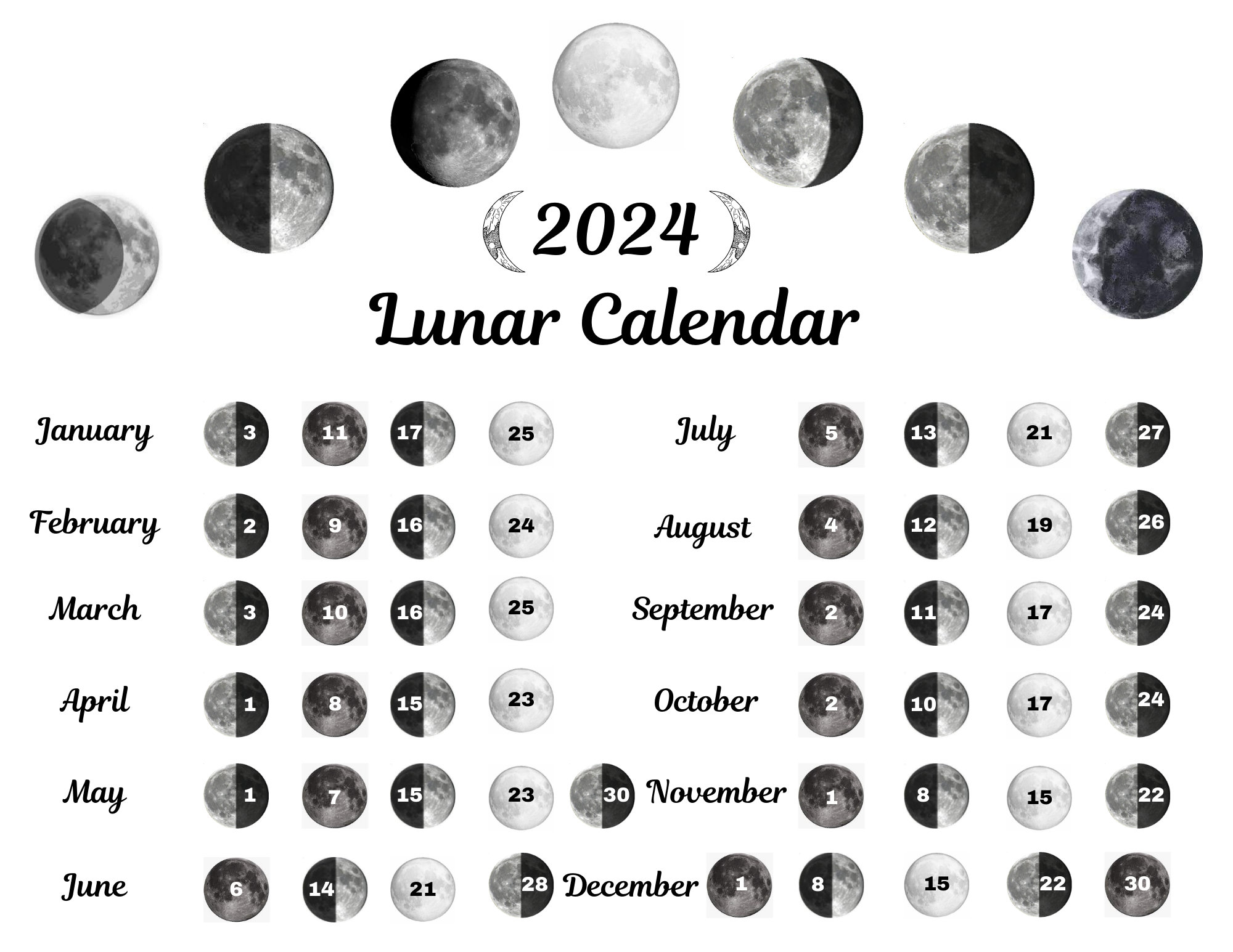 2021 2025 Lunar Calendar Bundle. Plus a Moon Phase Grimoire | Etsy