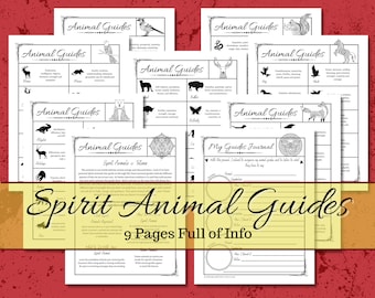 Spirit Animal Guide Grimoire Buch der Schatten Printable Pages