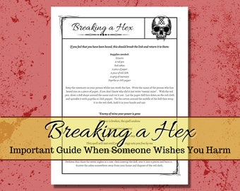 Breaking a Hex Grimoire Page for any Book of Shadows