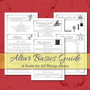 Altar Basics Grimoire pages for any Book of Shadows