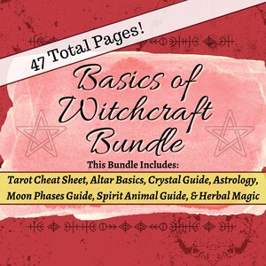 Basics of Witchcraft. Digital Grimoire Starter Kit for any book of shadows. Great witchcraft printables