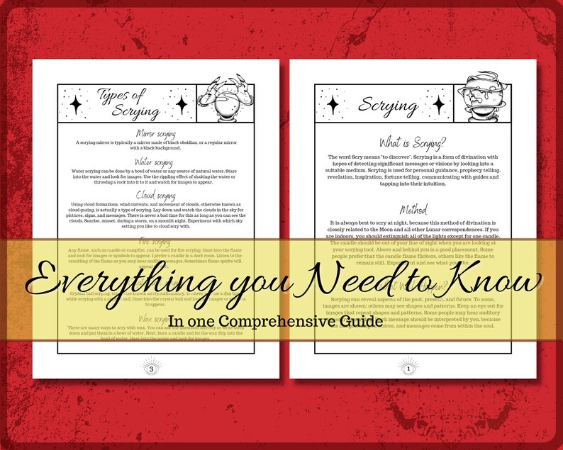 Scrying Book of Shadows Grimoire Digital Download Pages - Etsy