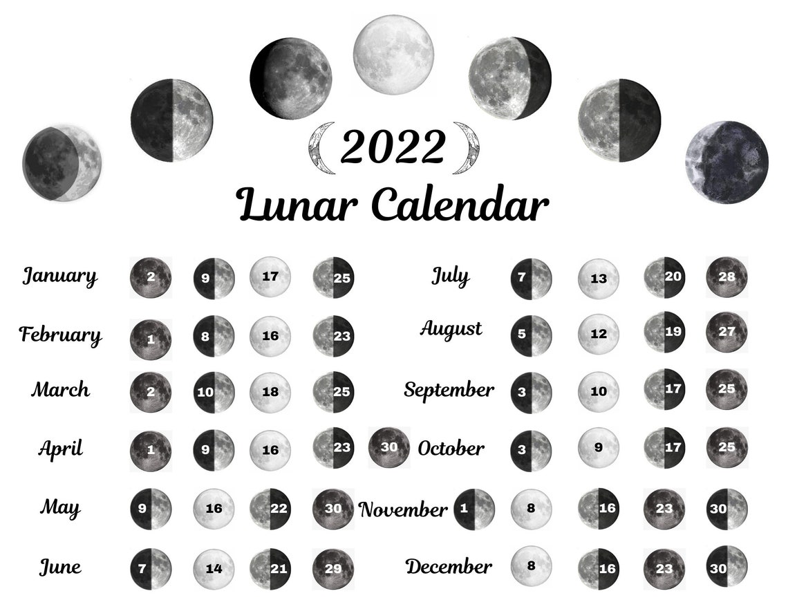 2021 2025 Lunar Calendar Bundle. Plus a Moon Phase Grimoire Etsy