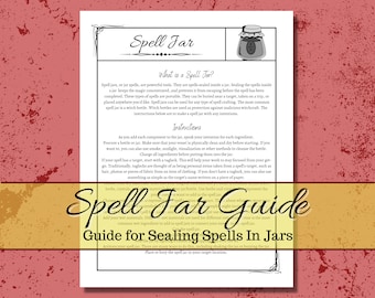 Spell Jar Grimoire Page