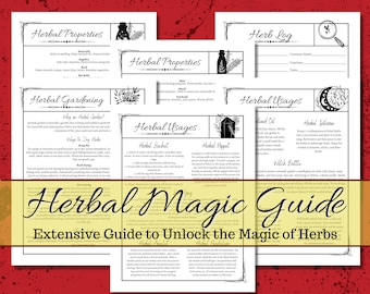 Herbal Magic Guide Grimoire Pages pour n'importe quel livre des ombres