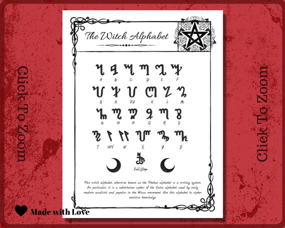 Witch Alphabet Grimoire Pages for Any Book of Shadows - Etsy