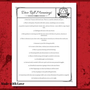 Dice Divination Grimoire Pages for Any Book of Shadows - Etsy