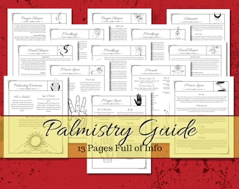 Palmistry Guide for any Book of Shadows