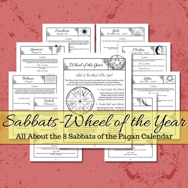 Wheel of the Year 2024 Etsy