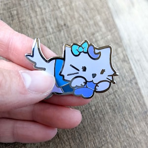 The Student - 1.5 inch Hard Enamel Pin, Stardew Valley Cat Enamel Pin, Lapel Pin