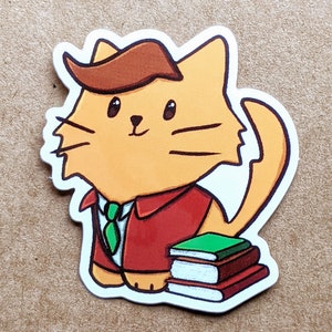 The Writer - 2 Zoll Vinyl Sticker, Stardew Valley Cat Sticker, Laptop Sticker