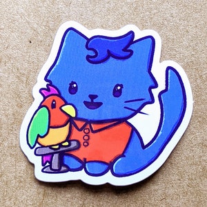 The Seamstress - 2 inch Vinyl Sticker, Stardew Valley Cat Sticker, Laptop Sticker