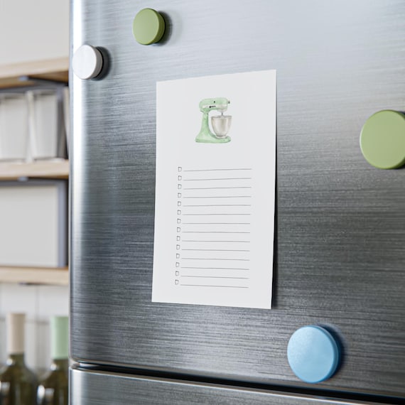 Green Stand Mixer Checklist Notepad | Lined To-Do Post-it Note Pad