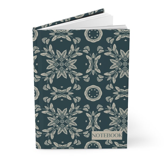 Teal Floral Mandala Notebook Hardcover Journal | Matte