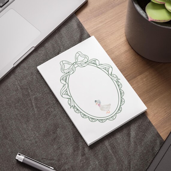 Duck Frame Post-it® Note Pads | Bow Oval Floral Border Sticky Notes