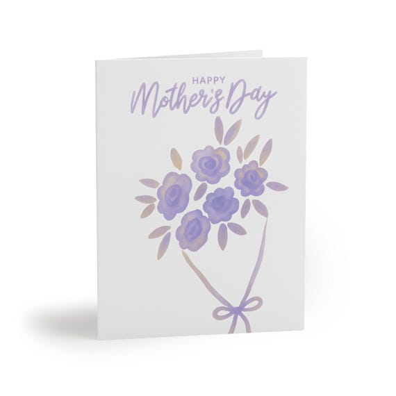 Happy Mother's Day floral bouquet Greeting Card | Card set for mom