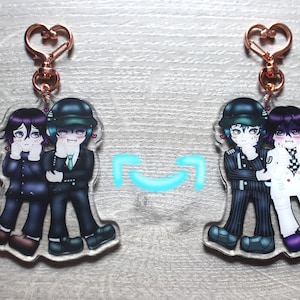 Porte-clés Danganronpa V3 Double Face Schuichi Saihara / Kokichi Ouma Oumasai
