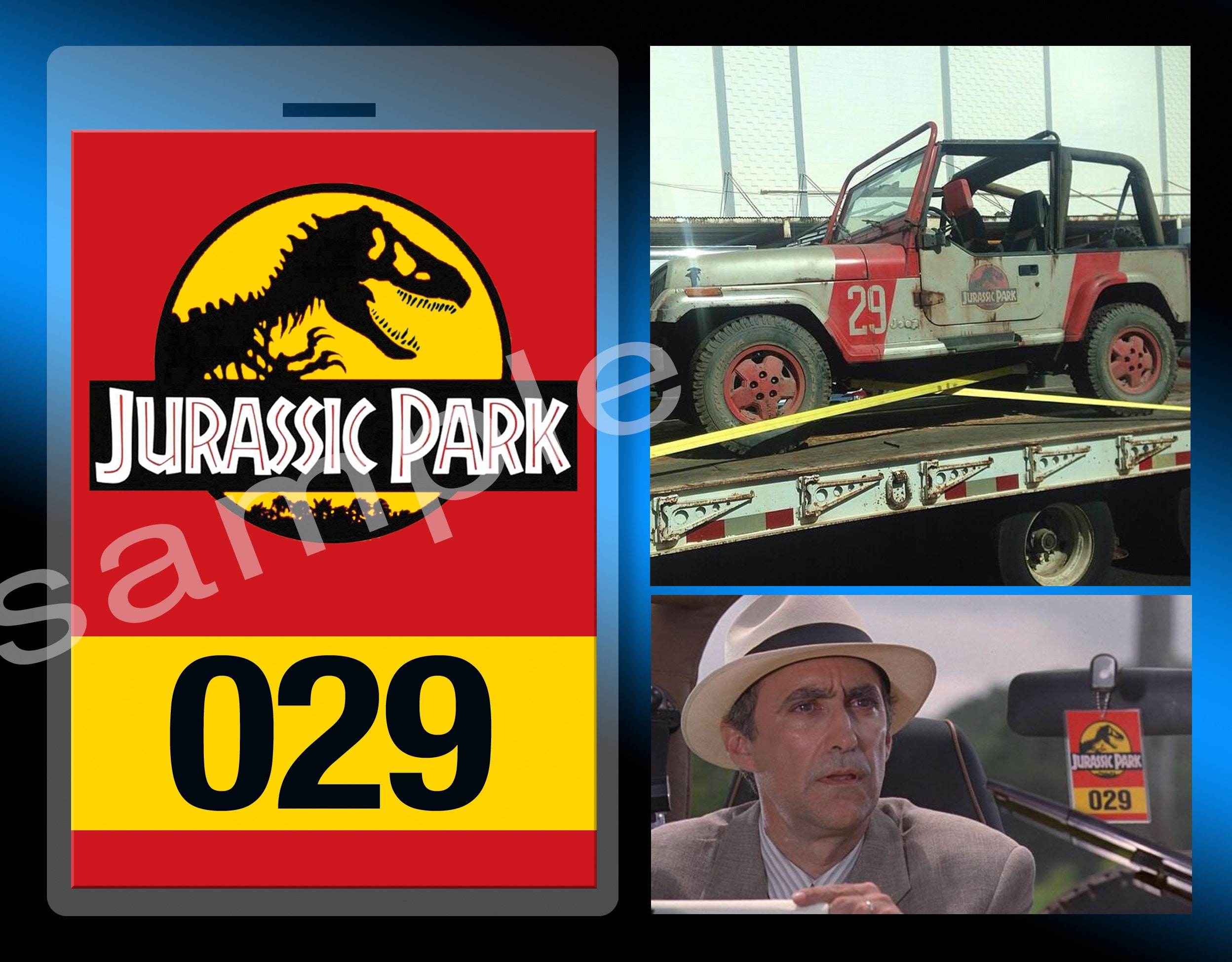 Jurassic Park Vehicle ID Replica 029 3 x 5 Badge Etsy
