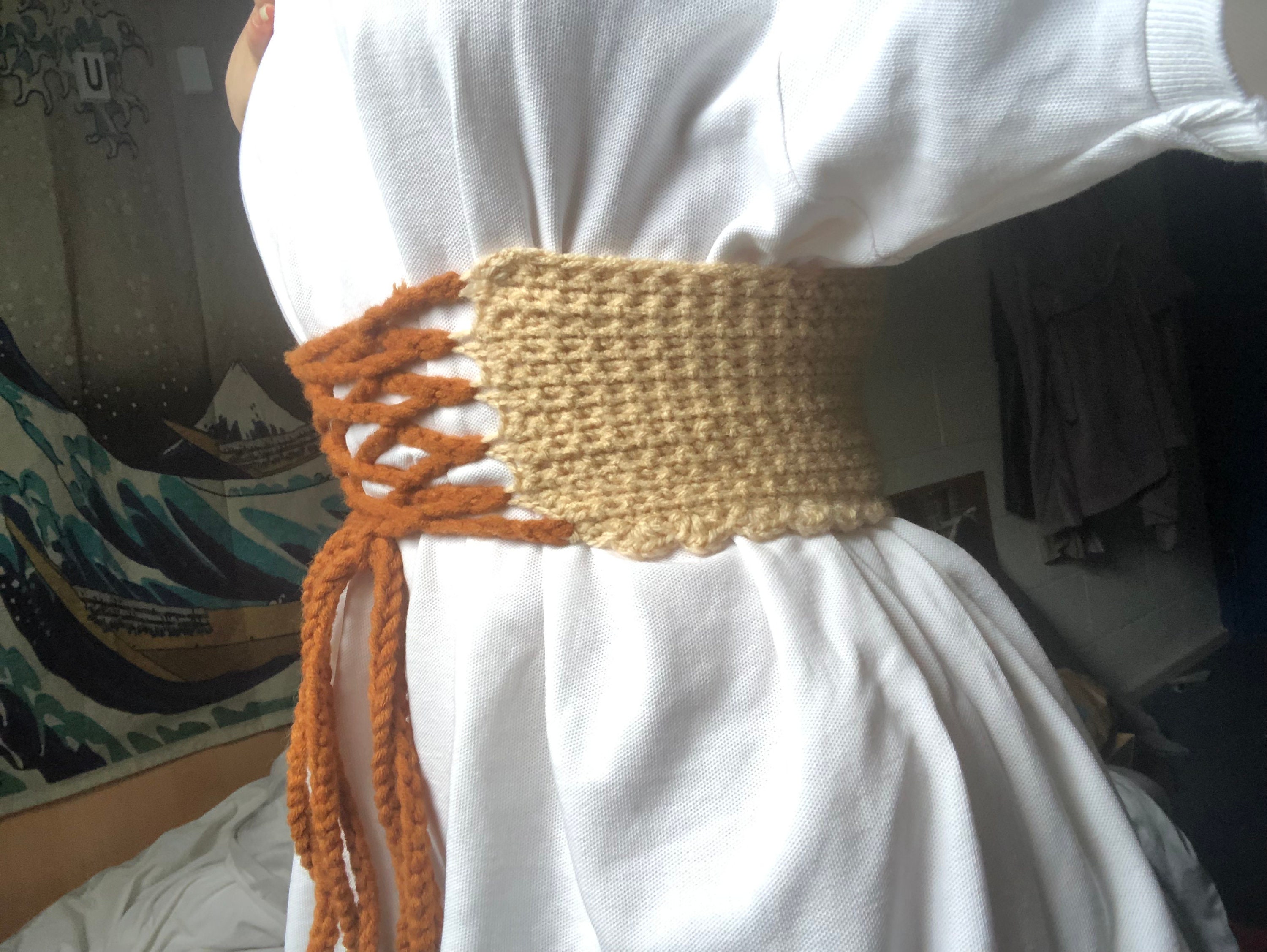 Underbust crochet corset//lace up Etsy