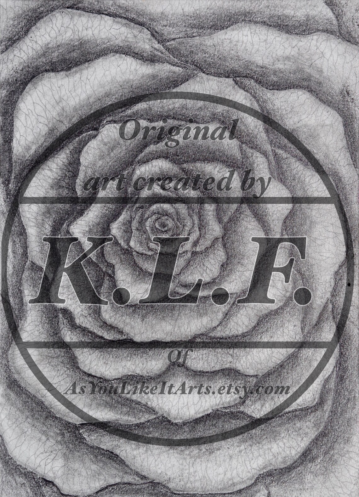 Digital Print of Pencil Rose Art Etsy