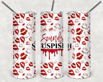 True Crime Valentines Day Gift Skinny Tumbler, 20oz with Lid/Straw, Crime Show Lover Cup, Bestfriend Crime Gift, True crime fan sarcastic