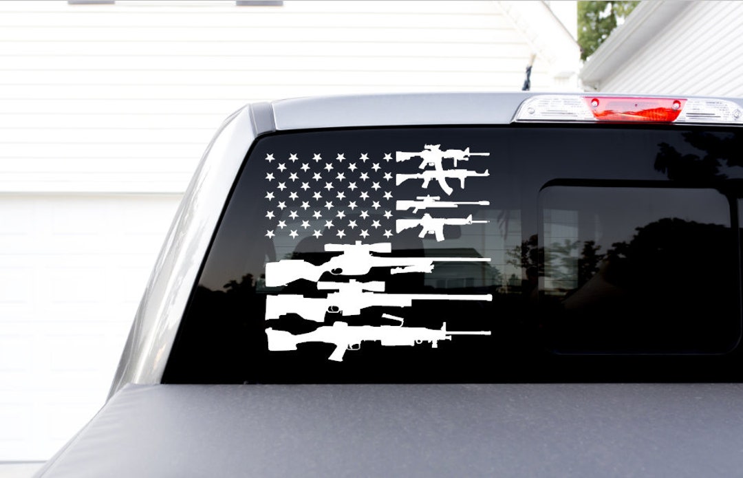 Flag Rifle Decal Ammo Can Sticker Car Decals for Him - Etsy