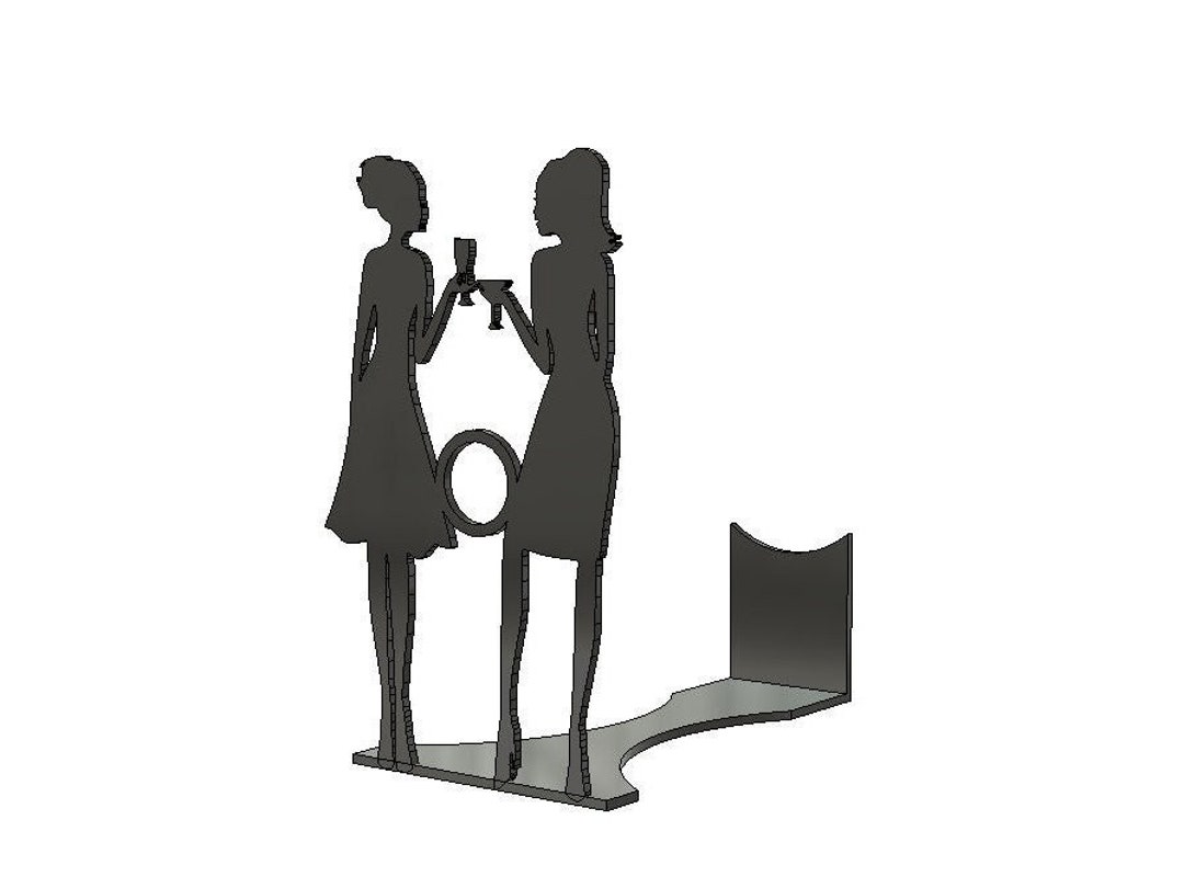 Wine Party Wine Rack DXF DWG for CNC Plasma Laser Waterjet Etsy