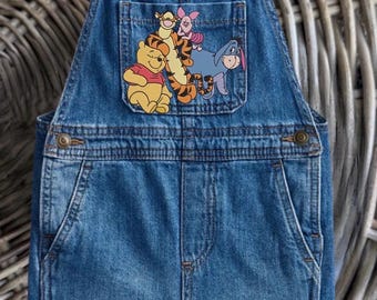 Winnie the Pooh and Friends embroidered overalls | tigger piglet Eeyore | 90s nostalgia