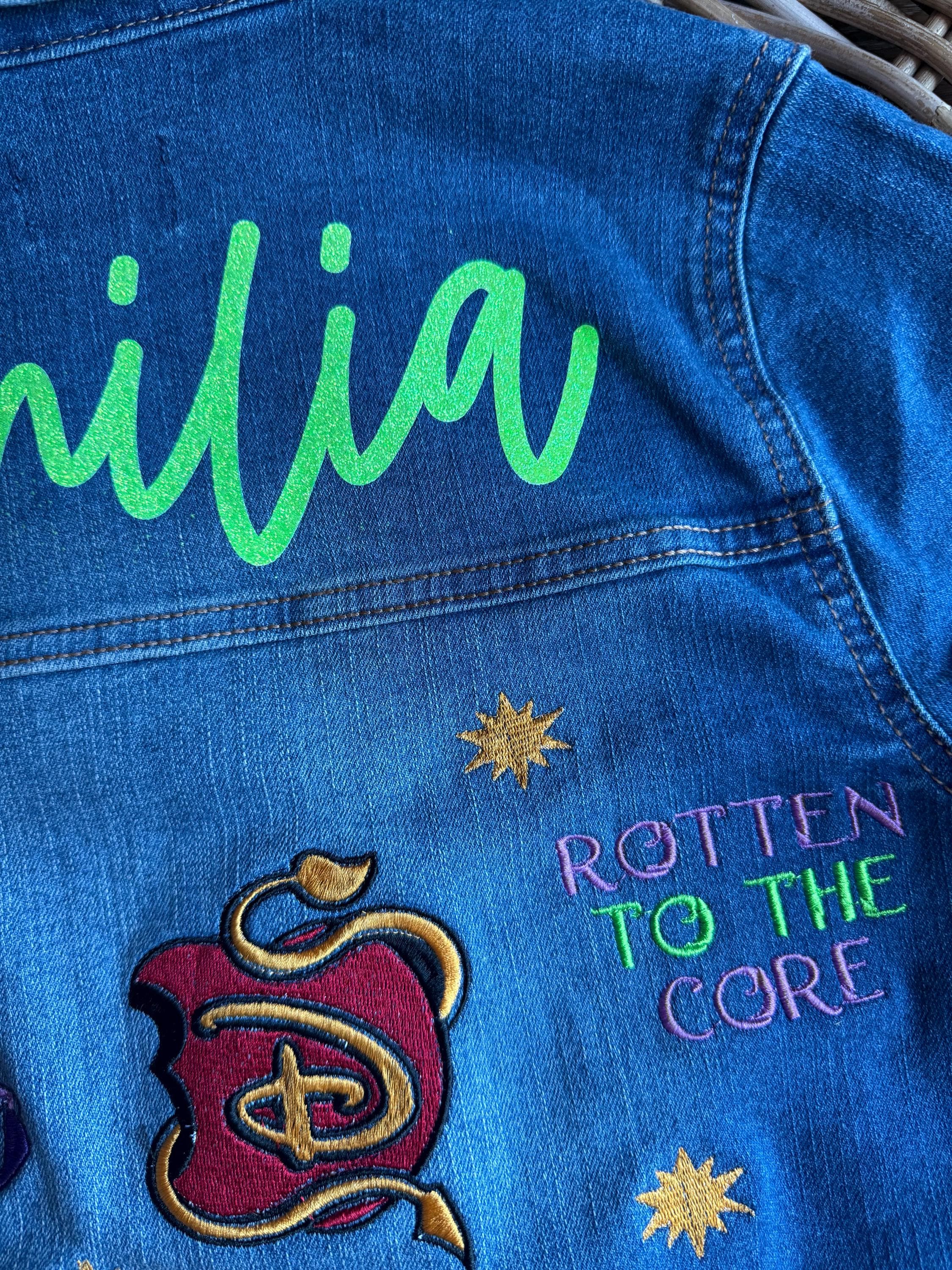 Descendants Custom Kids Embroidered Denim Jacket | Personalized 