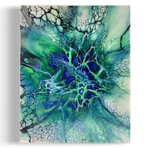 Peinture acrylique sur bois / peinture d’art fluide / peinture abstraite / peinture pour / peinture personnalisée / décoration intérieure / art mural / 8x10 / toile de bois