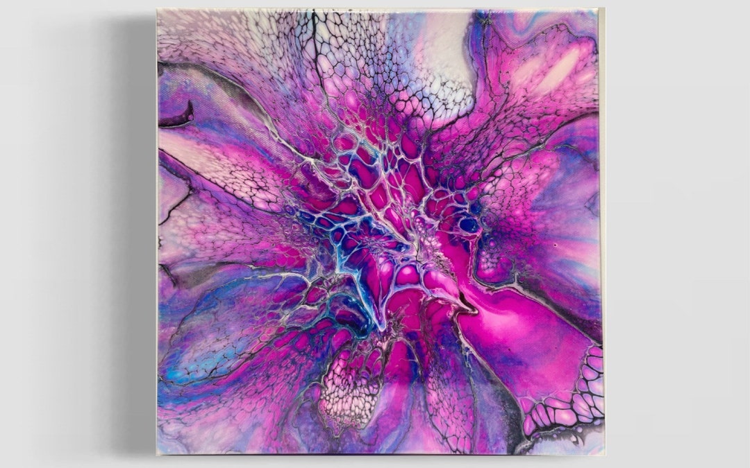 Acrylic Painting on Canvas/ Fluid Art Painting/ Abstract Painting/ Pour Painting/ Custom