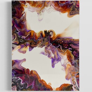 Peinture acrylique sur bois / Peinture d’art fluide / Peinture abstraite / Peinture pour / Peinture personnalisée / Décoration intérieure / Art mural / 12x16 / Toile de bois