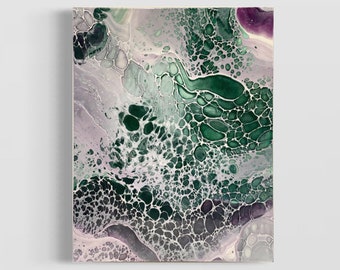 Acrylic Painting on Wood/ Fluid Art Painting/ Abstract Painting/ Pour Painting/ Custom Painting/ Home Decor/ Wall Art/ 11x14/ Wood Canvas