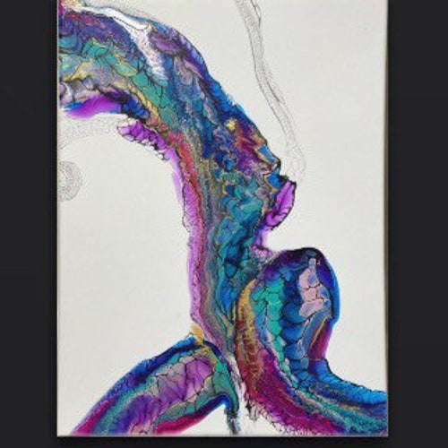 Acrylic Painting on canvas/ Wall Art/ Fluid Art painting/ Abstract painting/ Original shops painting/ Custom painting/ 18x24