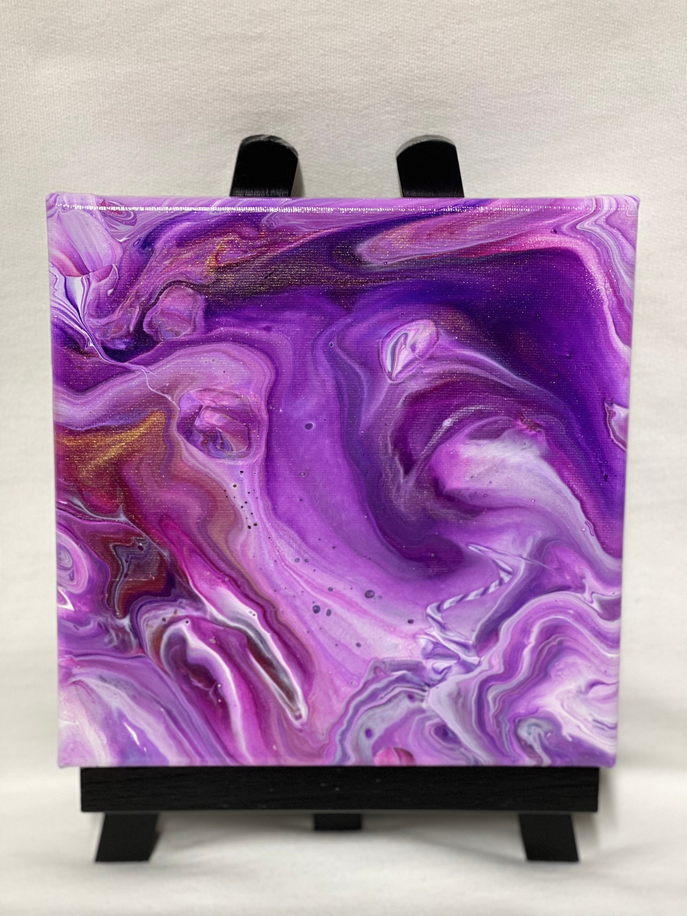Acrylic Painting on Canvas/ Wall Art/ Fluid Art Painting/ Etsy