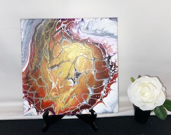 Acrylic Painting on canvas/ Fluid Art painting on canvas/ Abstract art/ Original/ 10x10