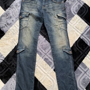 Size 31: Bartack clothing Jeans cargo rare avant garde fashion