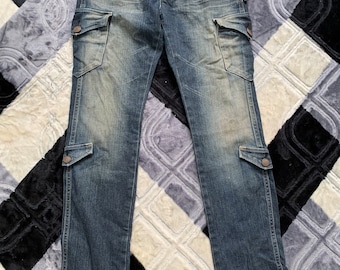 Size 31: Bartack clothing Jeans cargo rare avant garde fashion
