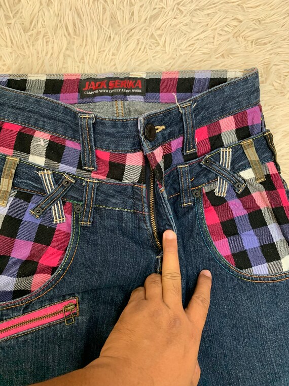 Size 30: Jack Serka Double waisted pattern Jeans … - image 4