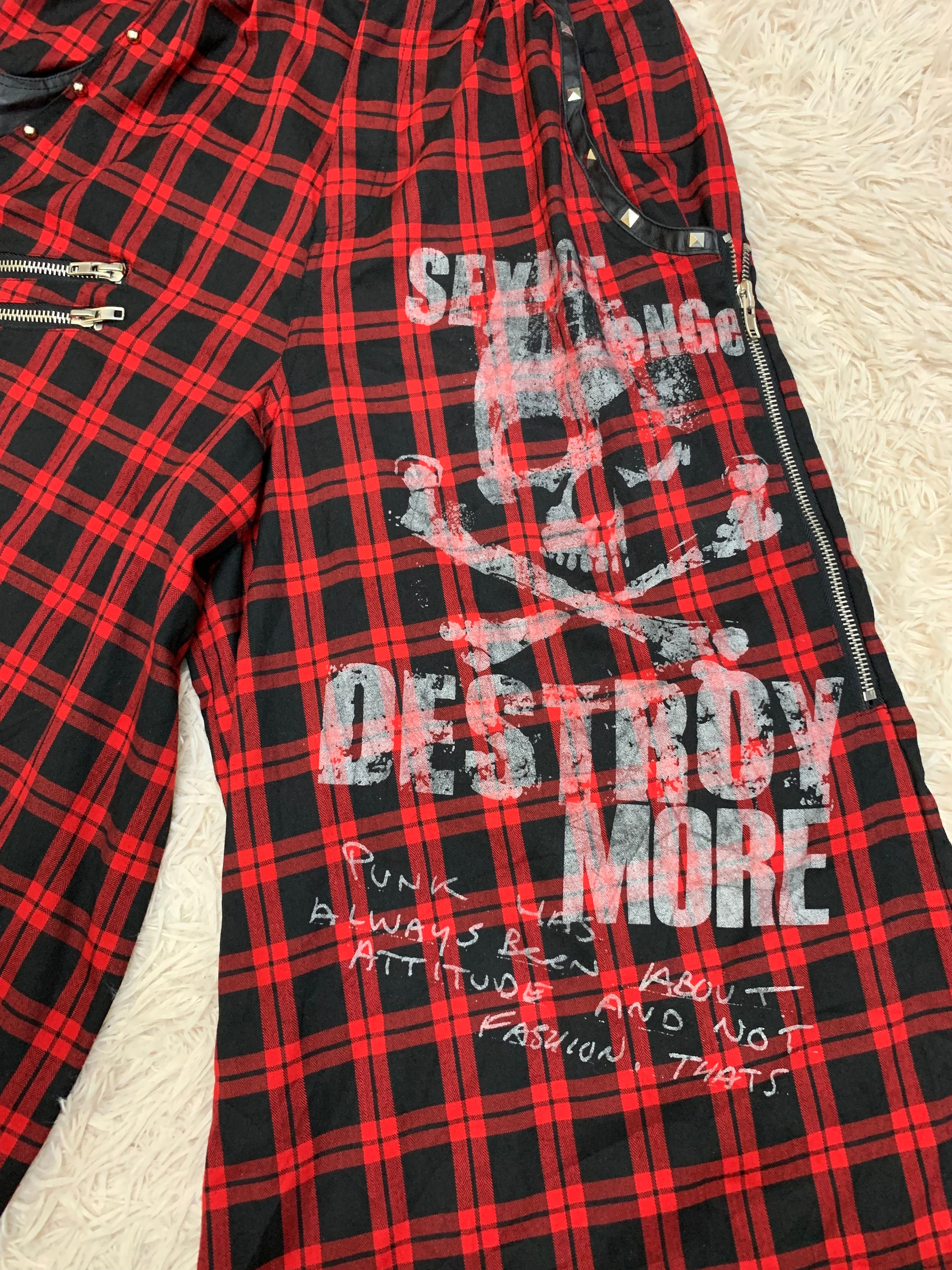 Size 31-33: Sex Pot Revenge Vintage Punk Bondage Tartan
