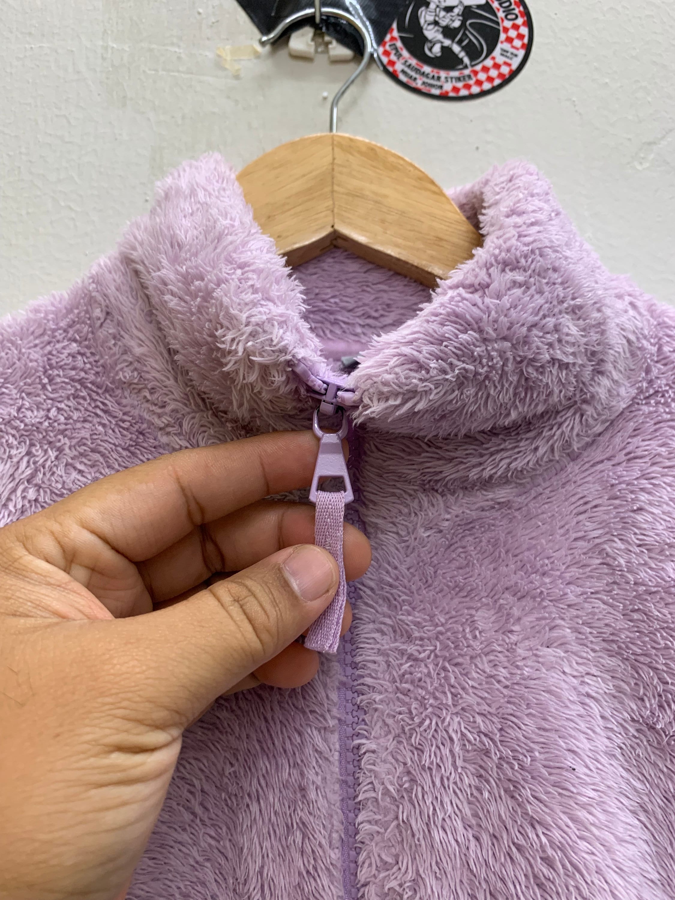 Size M : Uniqlo Fleece Yarn Winter Jacket Windproof Purple - Etsy