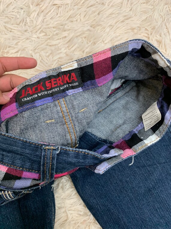 Size 30: Jack Serka Double waisted pattern Jeans … - image 5