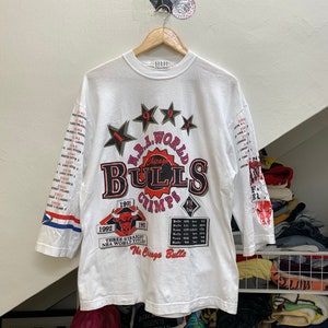 Size L: Vintage chicago bulls nba championship world title rare 1947-1993