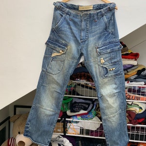 Taille 33 pouces : vintage jean cargo zola rare style jnco y2k baggy