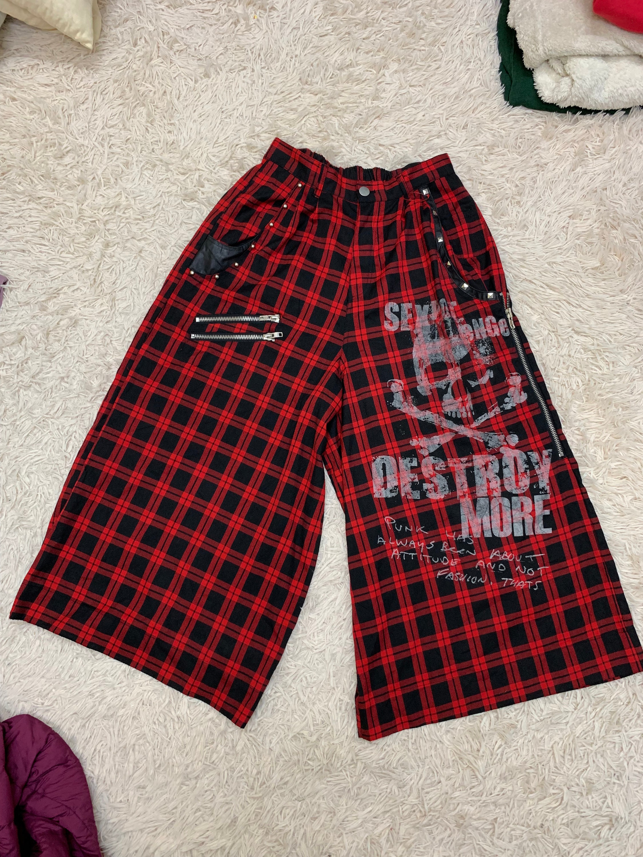Size 31-33: Sex Pot Revenge Vintage Punk Bondage Tartan