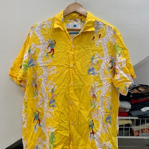 Vintage hawaii shirt unique art design sunsurf surfing Japan Beach shirt (S-32)